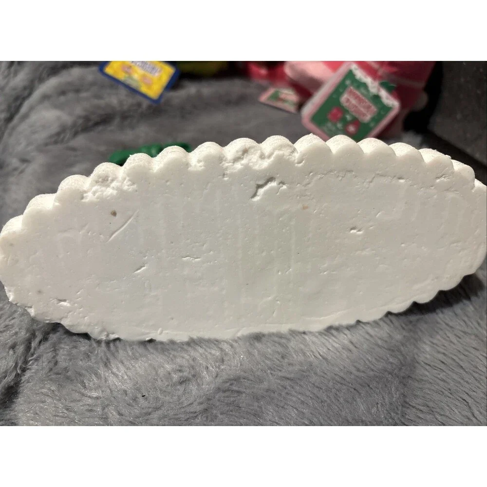 Ashland Hand Painted Christmas Figurine Red White Green Resin Candy Stripe Matte